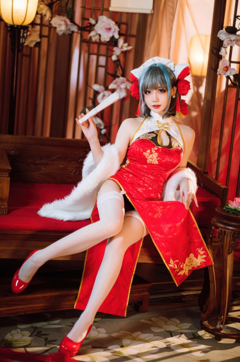 焖焖碳#碧蓝航线-柴郡新春旗袍--资源分享! 焖焖碳#碧蓝航线-柴郡新春旗袍--资源分享!