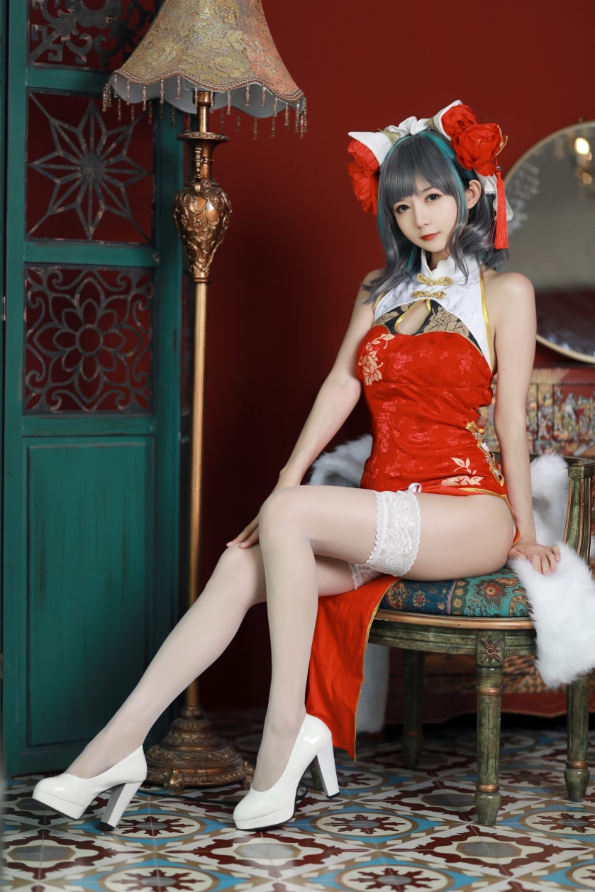 51酱 –#碧蓝航线-柴郡新春旗袍--精品发布！