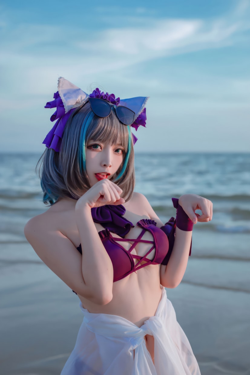 二佐Nisa –#碧蓝航线-柴郡泳装--适合收藏！