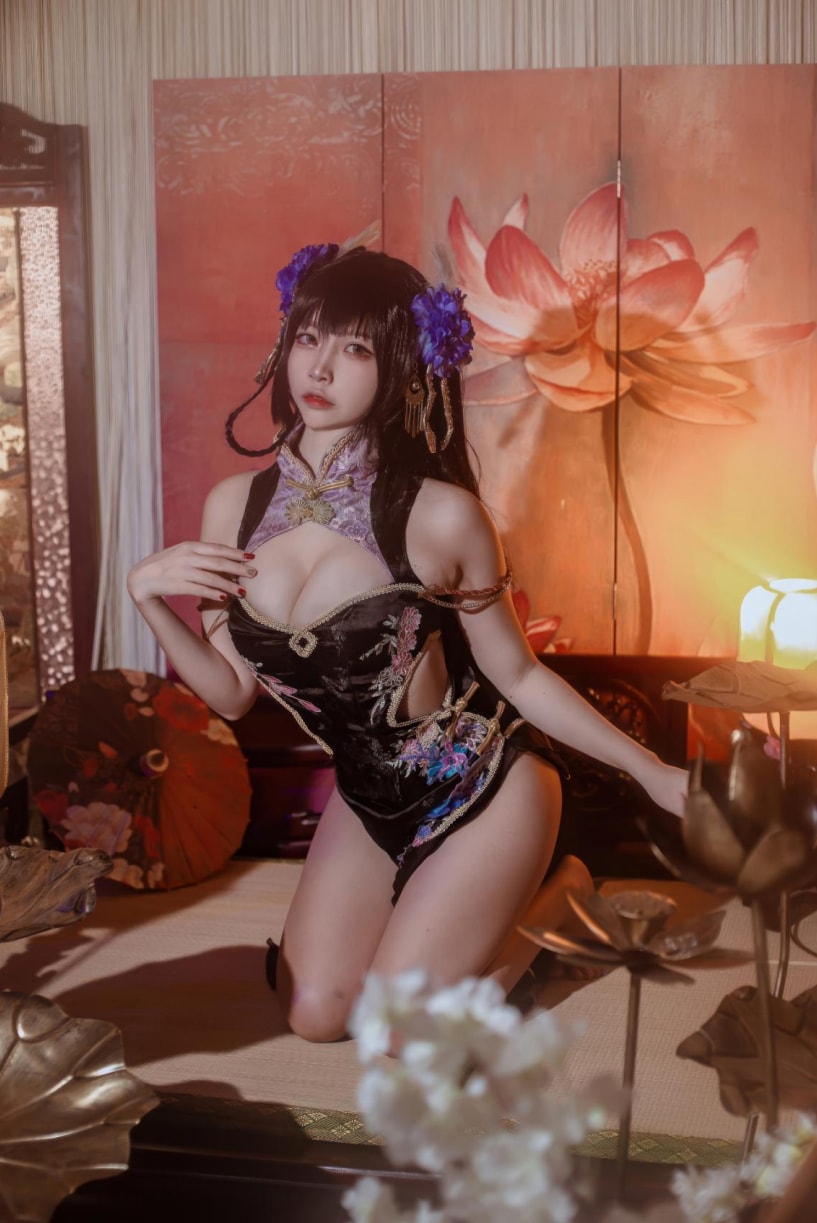 二佐Nisa –#碧蓝航线-比叡鲟旗袍--佳人作品! 二佐Nisa –#碧蓝航线-比叡鲟旗袍--佳人作品!