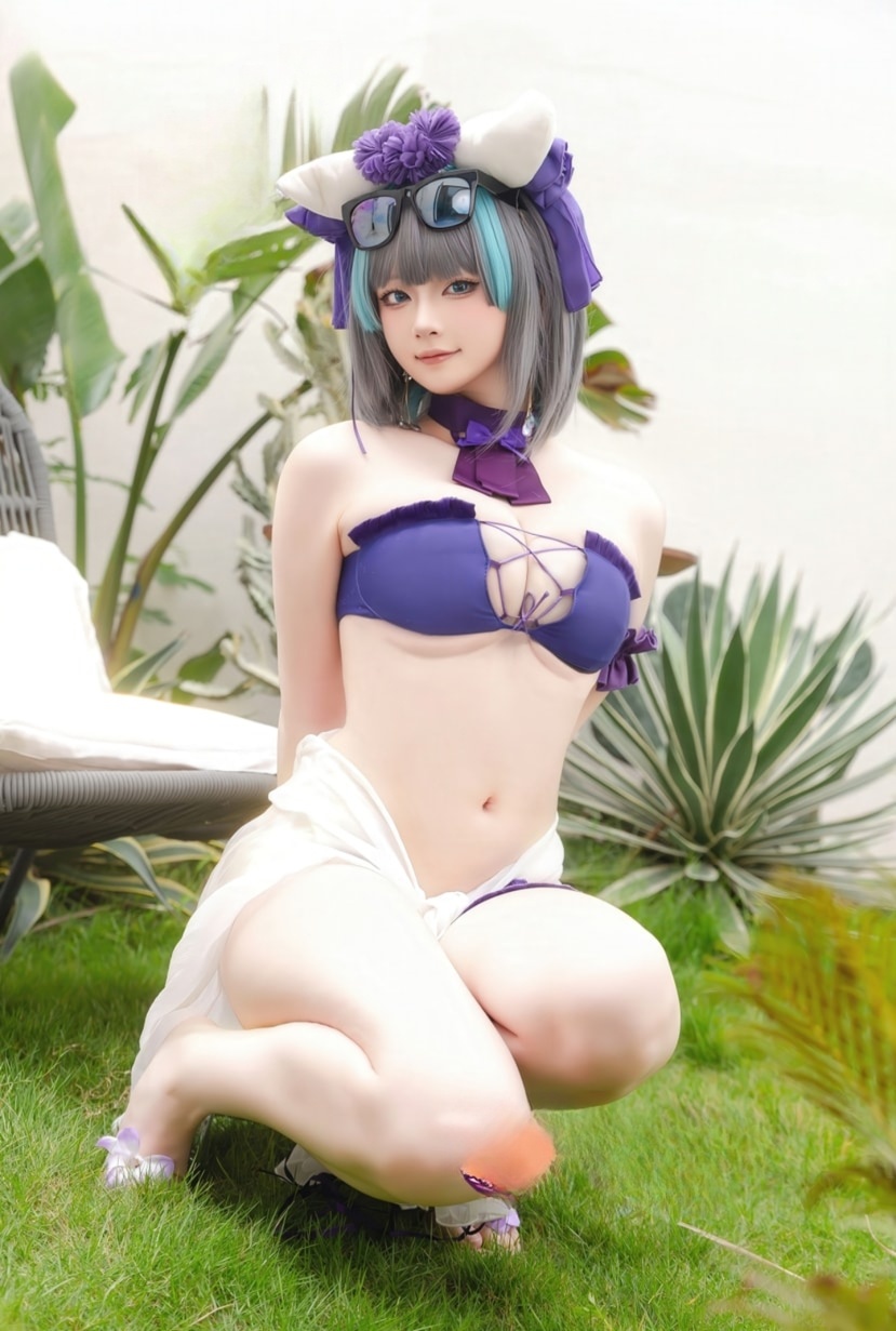 屿鱼#柴郡泳装(碧蓝航线)--王炸作品！