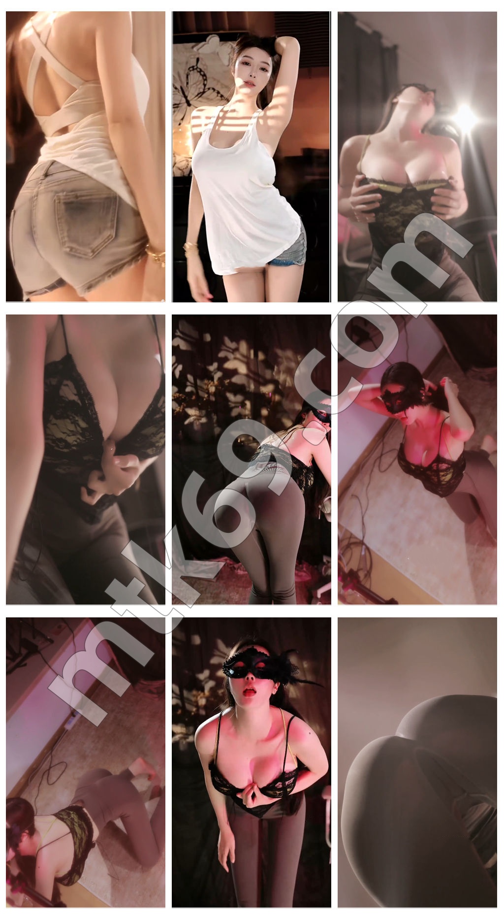 抖音辣条条 瑜伽裤骆驼趾 上帝视角抖胸 漏胸贴 定制 [3V/300MB]