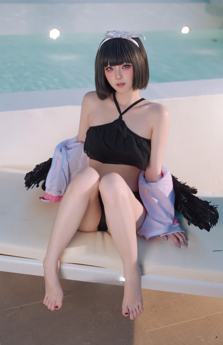 屿鱼#蔚蓝档案 静山真白泳装--适合收藏！