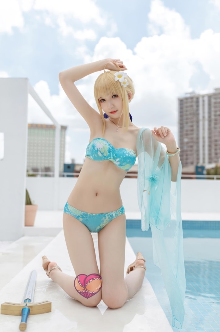 封疆疆v#FGO Saber 泳装--爆料分享！