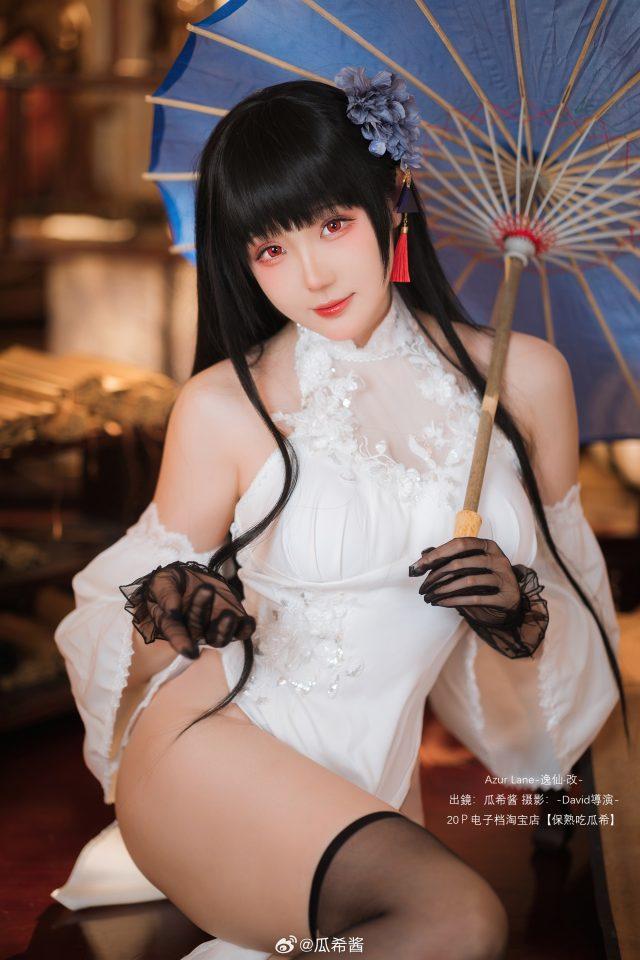 瓜希酱cos《碧蓝航线》逸仙,展现美轮美奂的性感魅力! 瓜希酱cos《碧蓝航线》逸仙,展现美轮美奂的性感魅力!